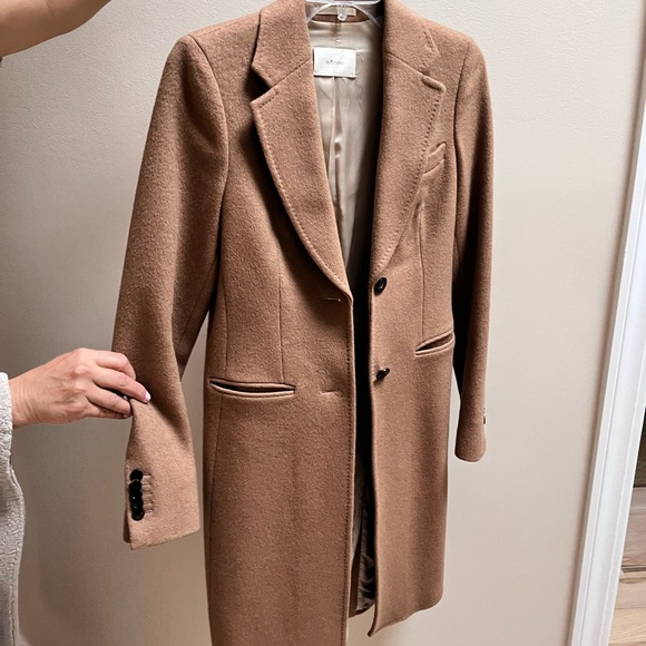 Camel Wool Blend Women's Coat - Picture 4 of 14